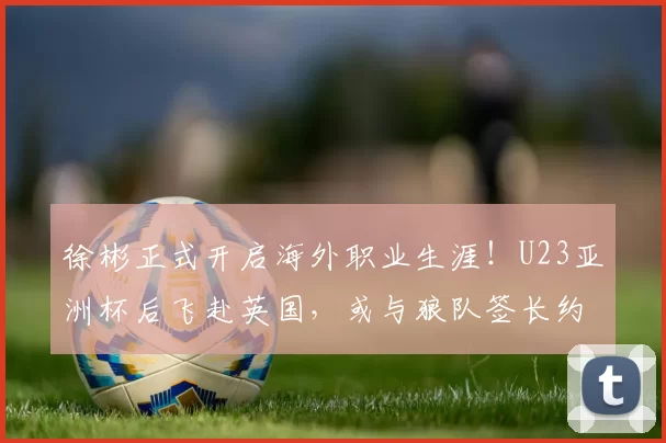 徐彬正式开启海外职业生涯！U23亚洲杯后飞赴英国，或与狼队签长约_中国_足球_王晓瑞